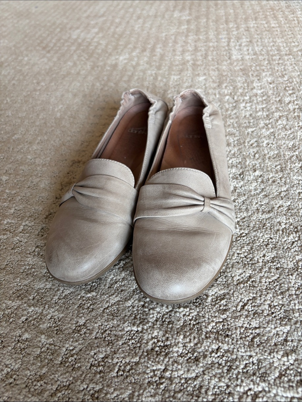 Dansko Women's Taupe Knot-Accent Slip-On Loafers